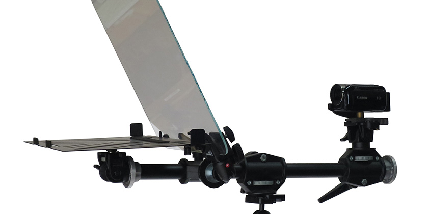 teleprompter mirror for laptop